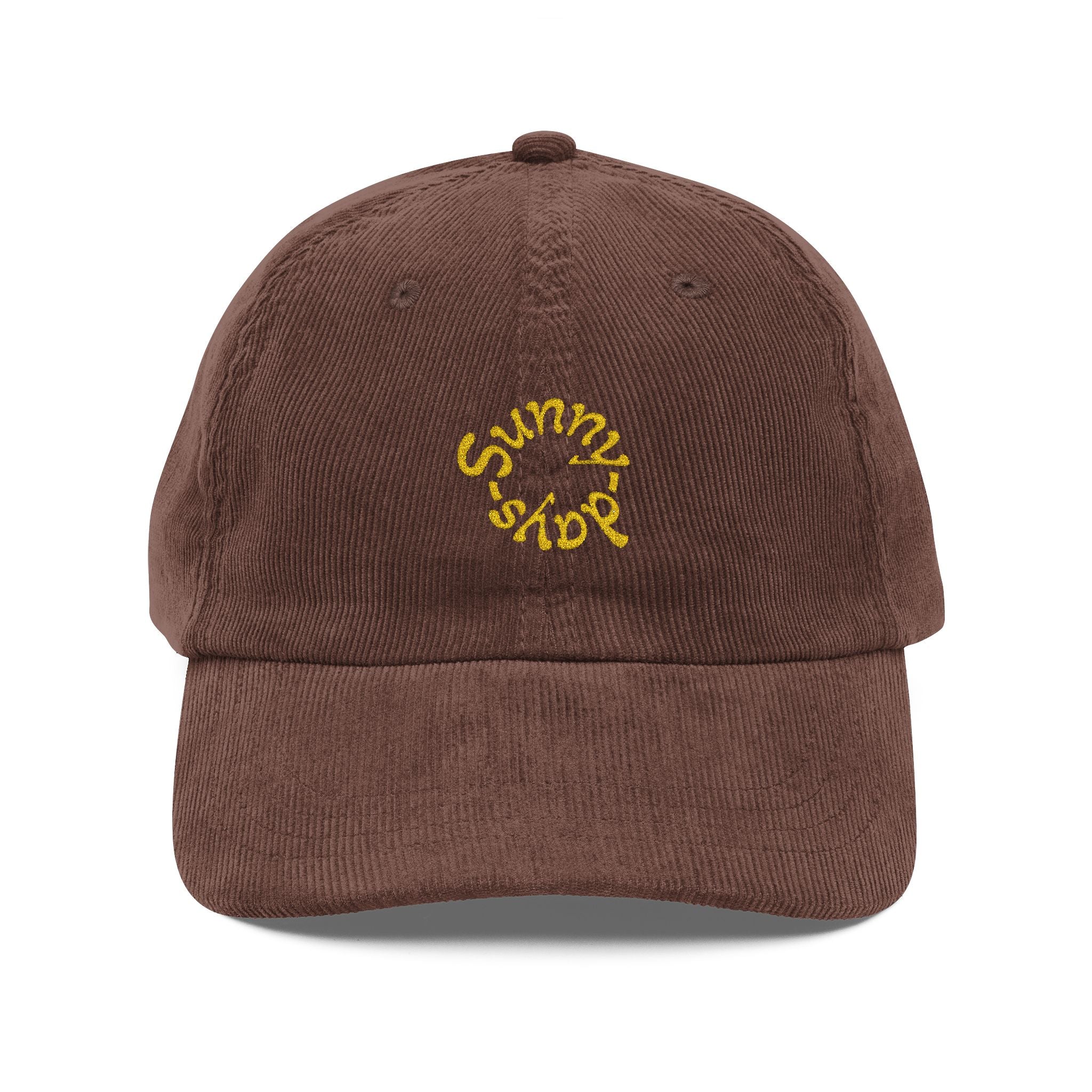 Keps  "Sunny days" .Manchester i vintagestil, broderad text